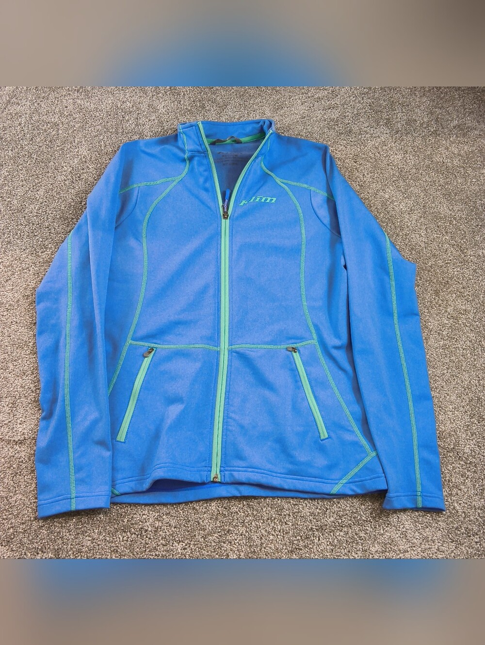 KLIM Light Blue Soft Shell Windstopper Jacket Womens Size Medium Zip